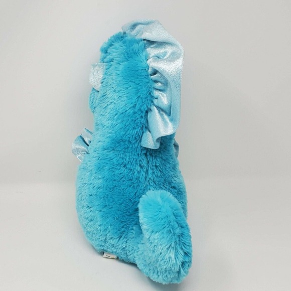Aurora Destination Nation Seahorse Plush Stuffed Animal 13" Blue Glitter Ocean - Picture 3 of 5